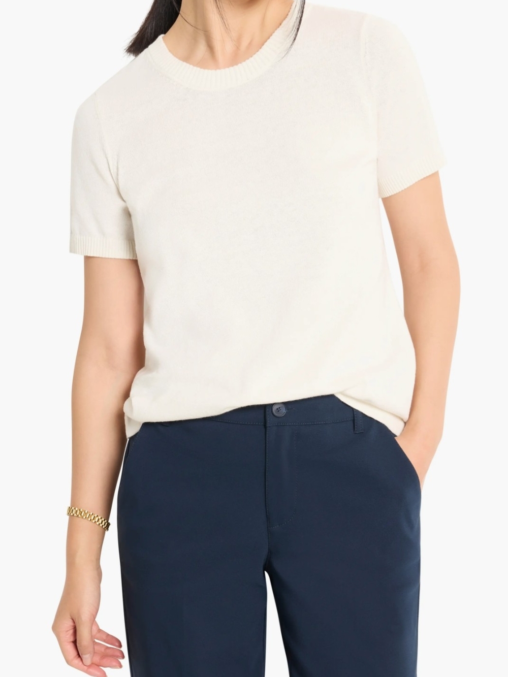 NEW! Banana Republic Women's Crewneck Knit Top - Ivory